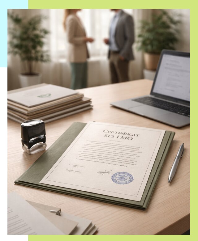 Сертификат без ГМО в Шуе от 7710 р. оформить срочно Алешин-Шуя